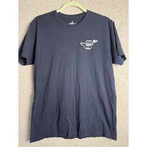 Kook Slams Surf T-Shirt Blue Pink Floral Maui Relief Tee Surfer Hawaii LARGE